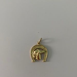 GOLD necklace charm